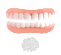Dentiera Provvisoria 1 Coppie Faccette Dentali Estetiche, Denti Finti da Applicare da Soli sopra E sotto, Kit Riparazione Denti Professionali Copertura di Denti Imperfetti per Uomini Donne