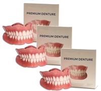 Dentiere premium, kit di protesi morbide, faccette a scatto, protesi in silicone per adattarsi ai denti esistenti, dentiere premium set completo per uomini e donne (3 Pcs)
