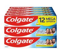 Dentifricio Colgate Family Action 12 x 75 ml | dentifricio al fluoro | formula a base di calcio penetra tra un dente e l'altro | protezione dalla carie | rinfresca l'alito | delizioso gusto di menta