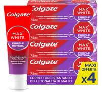 Dentifricio Sbiancante Max White Purple Reveal 4 Confezioni Da 75 Ml I per Denti