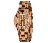 Dentily Orologio da donna in legno naturale, fatto a mano, al quarzo, sportivo, unico orologio da polso per le donne, Marrone