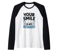Dentista Il Tuo Sorriso è la mia ricompensa Dental Professional Maglia con Maniche Raglan
