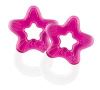 Dentistar Set di 2 massaggiagengive rinfrescanti per bambini dai 3 mesi in su - Ausilio rinfrescante per la dentizione e giocattolo per la dentizione per neonati e bambini piccoli - Senza BPA - Rosa
