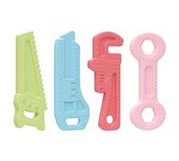 Dentizione Neonati Imitazione Strumenti Giocattolo 4 Pezzi Gioco Per Bambini Dentizione Facile Da Afferrare Massaggia Gengive Neonati In Silicone Anello Da Dentizione Per Bambini A Partire Da 3 Mesi