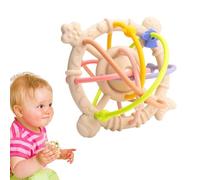 Dentizione per bambini 0-6 mesi palline sensoriali per bambini, giocattoli per dentizione rotanti a 360 °, giocattoli da masticare per bambini, dentizione palla giocattolo giocattolo sonaglio per