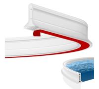 DENUOTOP Striscia protettiva per doccia, autoadesiva, in silicone, per bagno e cucina, toilette, può essere tagliata e piegata (bianco, 200 cm x 4 cm x 3 cm)