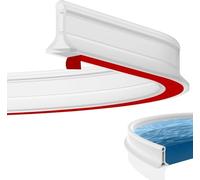 DENUOTOP Striscia protettiva per doccia, autoadesiva, in silicone, per bagno e cucina, toilette, può essere tagliata e piegata (bianco, 300 cm x 4 cm x 3 cm)