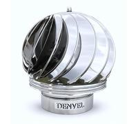 Denvel® - Copertura per camino, 200 mm, in acciaio inox, con cuscinetti intercambiabili, per camino, per camino, per camino, per camino, cappello, per caminetto