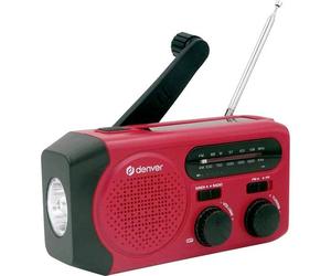 Denver 111101400020 SCR-2010 Radio di emergenza FM, AM Rosso, Nero