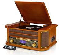 Denver 9 in 1 Retro Vintage DAB+ Bluetooth Radio con Giradischi, Cassette e CD - MRD-51BT MK2