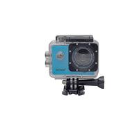 Denver Action Cam ACT-320BLUE Fotocamera digitale impermeabile con batteria ricaricabile e schermo TFT da 2"nella parte posteriore, blu