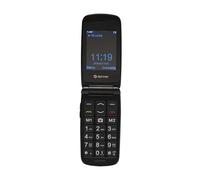 Denver BAS-24800L - Telefono cellulare pieghevole 4G per anziani, con stazione di ricarica e pulsante di emergenza SOS, tasti grandi, senza contratto, Volt, Bluetooth, radio FM, torcia, IP54, display