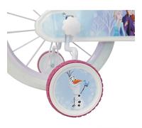 Denver Bike Bicicletta Bambina 16 Pollici Licensed Frozen, 4-6 Anni, Rotelle Removibili, Freni Caliper Anteriore/Posteriore, Telaio Acciaio, Ruote Gonfiabili, Trombetta e Portabambola