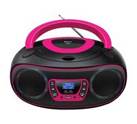 DENVER Boombox DAB+ Bluetooth con Lettore CD, Radio DAB+/FM, USB, Stereo, Ingresso AUX, Colore Rosa