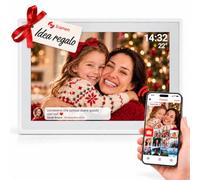 Denver Cornice Digitale WiFi Frameo 10,1 Pollici, 16 GB, Bianca | Portafoto digitale, calendario digitale, touchscreen IPS, 16 GB, microSD, USB-C, bianca