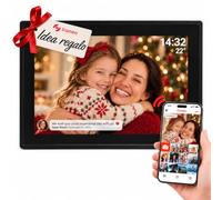 Denver Cornice Digitale WiFi Frameo 10,1 Pollici, 16 GB, Nera | Portafoto digitale, calendario digitale, touchscreen IPS, 16 GB, microSD, USB-C, nera