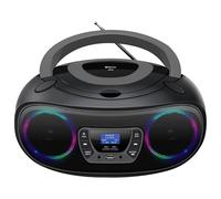 Denver DAB+ Boombox con radio DAB+/FM, funzione Bluetooth, grigio