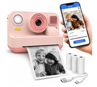 Denver Fotocamera Bambini con Stampa Istantanea Bluetooth Full HD Rosa