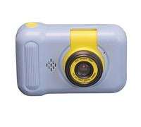Denver KCA-1351BU - Fotocamera per bambini, 40 MP, obiettivo flip per selfie, giochi integrati, display IPS da 2,4", design robusto per bambini, colore: blu