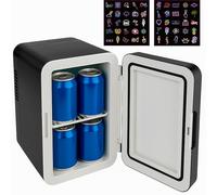 Denver MFR-404B Mini Frigo 4L - Frigorifero Piccolo Portatile con Funzione Caldo/Freddo - 230V & 12V - Frigo da Camera - Ufficio - Auto - Cosmetici & Bevande