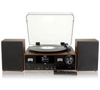 Denver MRD-52 - Sistema Hi-Fi con schermo a colori da 2,4", lettore CD, DAB/DAB+ e radio FM, Bluetooth, ingresso AUX, telecomando, corpo in legno e altoparlanti, legno scuro