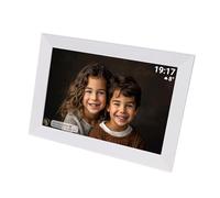 Denver PFF-1012W - Cornice digitale Wi-Fi - 10 pollici HD IPS Touch screen, software FRAMEO integrato, facile collegamento smartphone, display multimediale, bianco