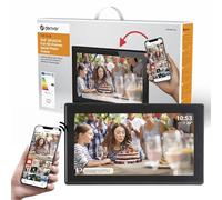 Denver PFF-1515B - Cornice digitale Wi-Fi - Schermo touch screen Full HD IPS da 15,6 pollici, software FRAMEO integrato, condivisione wireless, spegnimento notturno automatico, memoria da 16 GB, nero
