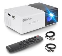 Denver PR-1000 Mini Proiettore LED Portatile Supporta Full HD 1080p con HDMI, USB-C e MicroSD, Proiettore Home Cinema Compatto 20-60 Pollici Dimensioni Schermo