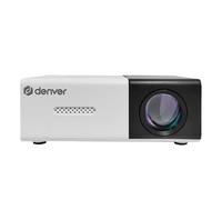 DENVER PR-1000 Mini Proiettore Supporta Full HD 1080p, Proiettore LED Portatile con HDMI, USB-C e MicroSD, Proiettore Home Cinema Compatto 20-60 Pollici Dimensioni Schermo