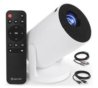 DENVER PR-1500 Mini proiettore LED con 120 ANSI lumen, supporta HD 720p, HDMI, USB e Bluetooth, proiettore home cinema portatile fino a 120 pollici, proiettore video compatto per film e giochi