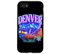 Denver Retro Bootleg Mountain Landmark Opera d'arte Custodia per iPhone SE (2020) / 7/8