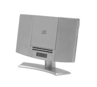 Denver Sistema Mini Stereo MC-5220 Silver con Lettore CD, Radio FM, Ingresso AUX, Orologio e Sveglia. possibilità di Appendere al Muro.