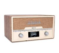 Denver Stereo con Radio DAB+, CD, Bluetooth e USB, Legno Chiaro | Radio DAB Bluetooth: FM, CD, USB, AUX, 20 preselezioni, display TFT a colori e due diffusori