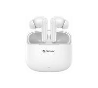 Denver TWE-48W Cuffie Bluetooth True Wireless per chiamate e musica, bianche