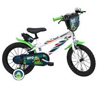 UFO, Bicicletta Bambino, Bianco/Nero/Verde, misura 14"