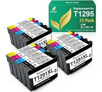 Denvoer 15 Pack T1295 Multipack Cartucce per Epson T1291-4 Cartucce | per Epson SX235W per Epson Stylus SX235W SX420W SX525WD Stylus Office BX305F WorkForce WF-3520DWF