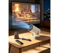 Denvoro Mini Portable Projector 180° Swivel Auto Keystone 130 Inch Display | 180° Swivel Projection, Auto Keystone Correction, 130-Inch Large Screen, Dual-Band 5g+2.4g Wifi, Ultra Low Noise Under 25db