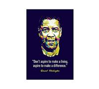 Denzel Washington - Poster motivazionale con citazione del film 2 su tela, decorazione da parete per camera da letto, sport, paesaggio, ufficio, decorazione per la stanza, idea regalo, 30 x 45 cm