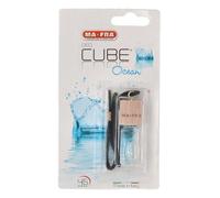 Ma-Fra, Deo Cube Ocean, Profumatore per Auto, Fragranza Fresca e Marina, Rinfresca Abitacolo e Piccoli Ambienti, Design Elegante a Forma di Cubo e Tappo in Legno, Profumazione a Lunga Durata, 5ml