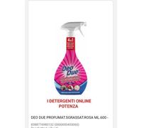 Deo Due Sgrassatore Profumatore Rosa Spray 600ml PEZZI 2
