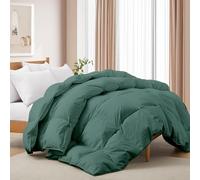 Deodar Piumino in Piuma d'Oca Matrimoniale Invernale 220x240 | 420gr/m² in Piumino e Piume per 4 Stagioni | Tessuto Puro Cotone | Lavabile | Certificato Öko-Tex e RDS | Verde