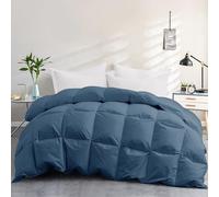 Deodar Piumone per tutte le stagioni Contiene 1135 GR di piuma d'oca e soffice piumone 100% cotone Copripiumone 200 * 200 Blu marino
