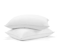 Deodar Set di 2 Cuscini 48x74 cm Cuscini da Letto in Piuma e Piumino d’Oca Bianca Biologica con Riempimento Naturale 1100g Federa 100 Cotone Biologico Certificato OEKO TEX e RDS