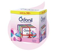 Deodorante da bagno Odonil blocca quattro fragranze gelsomino, rosa ecc, 10,1...