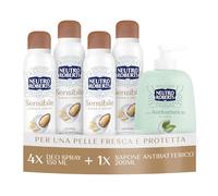 Deodorante dermatologico dalla delicata protezione Deodorante, garantisce gentilezza sulla pelle sensibile fino a 48 ore. Sapone Liquido per le mani effetto antibatterico 200ml