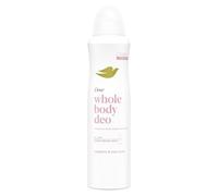 Deodorante Dove Spray Whole Body Deo 150ml, Deodorante per tutto il corpo, Profumo di Lamponi e Rosa, Protezione dagli odori fino a 72 ore, Dermatologicamente testato, Formula Antimacchie