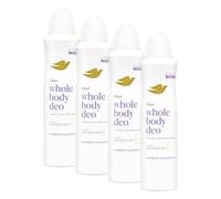 Deodorante Dove Spray Whole Body Deo 150ml, Deodorante per tutto il Corpo, Profumo di Lavanda e Camomilla, Protezione dagli odori fino a 72 ore, Dermatologicamente Testato, Formula Antimacchie