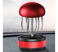 Deodorante e purificatore per auto a energia solare, con design a motore rotante, rilascia efficacemente il profumo naturale per migliorare l'ambiente di guida (rosso)