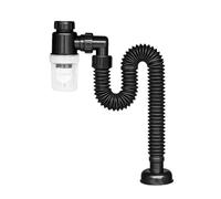 Deodorante for lavello, accessori for tubature, tubo flessibile for lavello da cucina, filtro for lavello, tubo di scarico, idraulico, lavabo, accessori da cucina(Black)