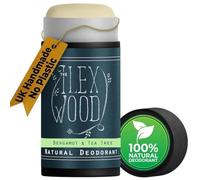 Deodorante naturale The Ilex Wood - Bergamotto e Tea Tree - 70 ml. Vegano, senza plastica, biologico, cruelty free, per donne e uomini, prodotto artigianalmente e privo di tossine e alluminio
